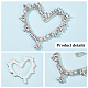 2pcs coeur creux artisanat perles feutre appliques PATC-FG0001-53-4