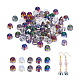 Chgcraft 40 pièces 5 couleurs galvanoplastie perles de verre transparentes EGLA-CA0001-12-1