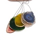 Ciondoli a campana a vento in legno e agata colorante naturale HJEW-H054-05-5