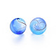 Perle di globo di vetro soffiato a mano trasparente GLAA-T012-33A-03-2