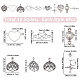 SUNNYCLUE 80Pcs 10 Styles Tibetan Style Alloy Connector Charms FIND-SC0007-56-2