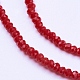 Chapelets de perle en verre opaque de couleur unie GLAA-F078-A01-3