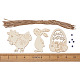 Ornamenti di ritagli di legno WOOD-TA0002-39-5