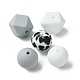 Round/Polygon Food Grade Silicone Focal Beads SIL-F003-06D-2