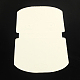 長方形形状厚紙のネックレスのディスプレイカード  ホワイト  119x69x0.8mm CDIS-Q001-08-2