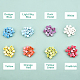 Superfindings 120pcs 8 couleurs de perles en céramique de porcelaine faites à la main PORC-FH0001-03-3