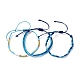 Ensemble de bracelets de perles tressées en plastique 3 pièces 3 styles BJEW-B065-08C-3