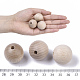 Perles en bois de hêtre naturel non teint X-WOOD-T020-01D-4