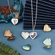 Unicraftale 8 pz 4 colori a forma di cuore photo frame charms in acciaio inox foto medaglioni fascini di amore ciondola i pendenti per la produzione di gioielli 2.1mm foro STAS-UN0027-58-3
