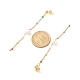Orecchini pendenti da donna a catena lunga con perle naturali e perline EJEW-JE04820-4