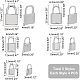 UNICRAFTALE 20Pcs 5 Sizes Padlock Pendants 304 Stainless Steel Charms Large Hole Pendants for DIY Necklaces Jewelry Making Accessory STAS-UN0024-12-5