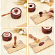 Brass Wax Seal Stamps with Rosewood Handle AJEW-WH0412-0114-3
