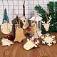 8 Bag 8 Style Unfinished Natural Wood Cutouts Ornaments WOOD-SZ0001-17-3