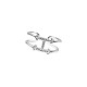 925 кольцо-манжета из стерлингового серебра с прозрачным кубическим цирконием и микропаве RJEW-BB60700-A-1