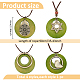 Anattasoul 4 pièces 4 styles colliers à pendentif en alliage de style tibétain sertis de cordons en faux suède NJEW-AN0001-73-2