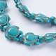 Chapelets de perles en turquoise synthétique G-E456-35A-15x18mm-3