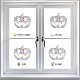 Holografische Kürbis-PVC-Fensteraufkleber AJEW-WH0033-47-7