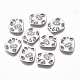 Brass Micro Pave Clear Cubic Zirconia Charms ZIRC-I030-05P-1