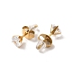 Collana con ciondolo fiore della vita in zirconi chiari e orecchini a bottone con diamanti SJEW-M099-06G-6