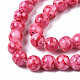 Chapelets de perles en verre peint X-DGLA-S115-8mm-S76-3