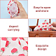 Hobbiesay 5 pièces 5 style fleur/pêche motif tissu femmes mini cosmétiques sacs de rangement ABAG-HY0001-11-4