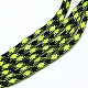 7つのインナーコアポリエステル＆スパンデックスコードロープ  ロープブレスレット作りに  緑黄  4mm  約109.36ヤード（100m）/バンドル  420~500グラム/バンドル RCP-R006-098-2