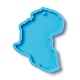 シリコンモールド  カップマットアクセサリー金型  DIYマットデコレーション用  UVレジン＆エポキシ樹脂ジュエリー作り  アフリカの地図の形  ディープスカイブルー  78x62x6mm  穴：3mm DIY-K032-86-2