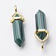 Synthetic Malachite Double Terminated Pointed Pendants G-G902-C10-4