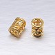 Real Gold Plated Hollow Column Sterling Silver Beads STER-M103-06-G-1