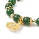 Bracelet extensible perlé de pierres précieuses naturelles avec breloques lapin en verre pour femme BJEW-JB09093-6