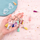 OLYCRAFT 204pcs Mini Milky Tea Keychain Accessories Bubble Tea Epoxy Resin Casting Kit Mini Cup Pendant Charms with Keychain Rings Tassels Bubbles Straws for Key Chian DIY and Earring Making DIY-OC0001-54-3