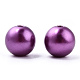 Spray Painted ABS Plastic Imitation Pearl Beads OACR-T015-05C-11-2