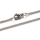 304 Stainless Steel Twisted Chain Necklaces NJEW-M151-21P-1