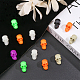 CHGCRAFT 120Pcs 6 Colors Skull Halloween Plastic Beads for Party Festival Decorations KY-CA0001-46-4