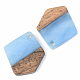 Opaque Resin & Walnut Wood Pendants RESI-S389-033A-C01-2