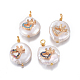 Natural Cultured Freshwater Pearl Pendants PEAR-E013-37-1