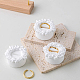 Soportes de exhibición de anillo de yeso en forma de flor ODIS-WH0029-98-5