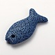 Synthetic Lava Rock Big Fish Pendants G-O025-01D-2