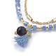 Glass Beads Bracelets BJEW-P256-C01-4