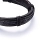 Bracelets de cordon en cuir BJEW-F347-09B-2