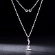 SHEGRACE Leaf Luxurious Platinum Plated 925 Sterling Silver Pendant Necklaces JN216A-3