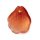 ガラスチャーム  秋の着生葉のチャーム  サンゴ  17.5~19x15x4mm  穴：1.2mm GLAA-A011-11A-1