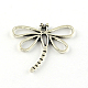 Dragonfly Tibetan Style Alloy Pendants TIBEP-R344-16AS-LF-1