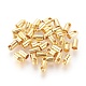 真鍮製エンドキャップ/ TIPS  鉛フリー及びカドミウムフリー  ゴールドカラー  サイズ：幅さ約3mm  長さ6mm  穴：2mm J0JPD012-1