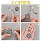 NBEADS 8 Pcs 2 Colors Coin Holder Keychain FIND-NB0002-91-4