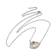 Rack Plating Brass Micro Pave Cubic Zirconia Heart Pendant Necklaces NJEW-H168-02P-1