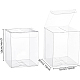 透明なPVCボックス  キャンディートリートギフトボックス  結婚披露宴のベビーシャワーの荷箱のため  長方形  透明  8x8x10cm CON-WH0076-93A-2