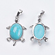 Synthetic Turquoise Pendants G-F265-01L-2