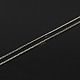 ロジウムメッキ 925 スターリングシルバー ネックレス  ベネチアンチェーン  スプリングリングの留め金と  細いチェーン  プラチナ  18インチ  0.8mm STER-M034-39B-2