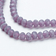 Faceted Imitation Jade Glass Beads Strands X-GLAA-R135-3mm-26-3